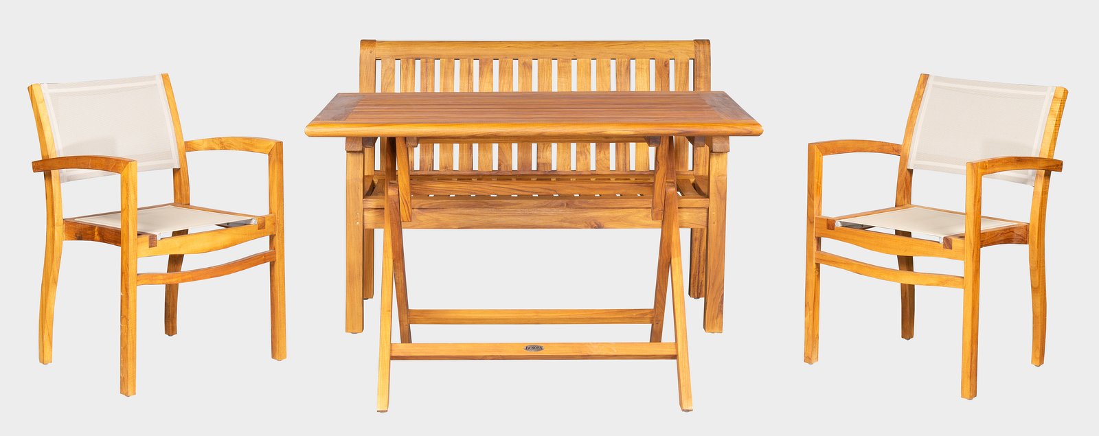 VASCO  SET - balkonový set    - kvalitní ratanový, teakový nábytek od RATTAN STUDIO